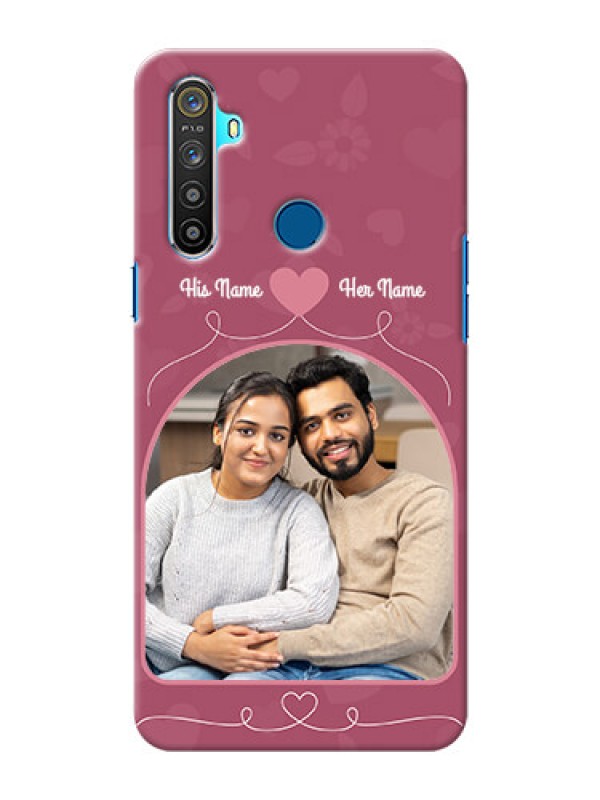 Custom Realme 5 mobile phone covers: Love Floral Design