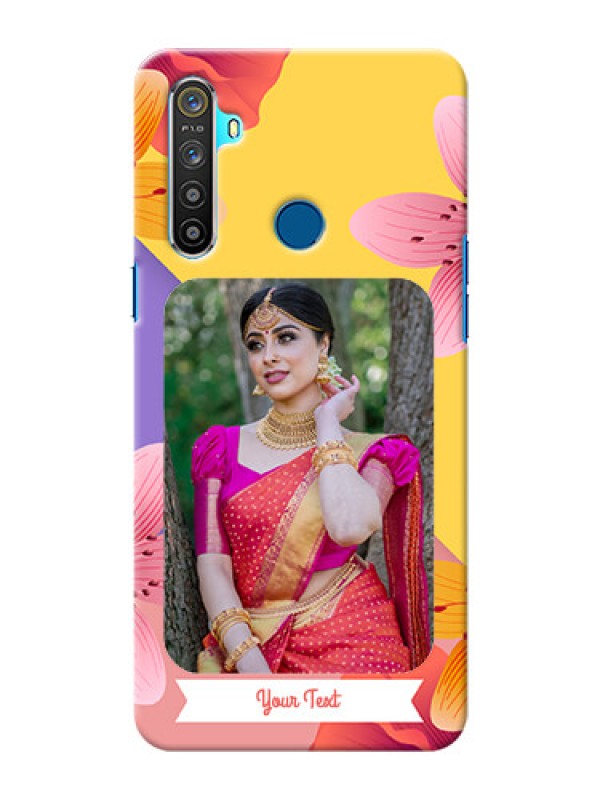 Custom Realme 5 Mobile Covers: 3 Image With Vintage Floral Design