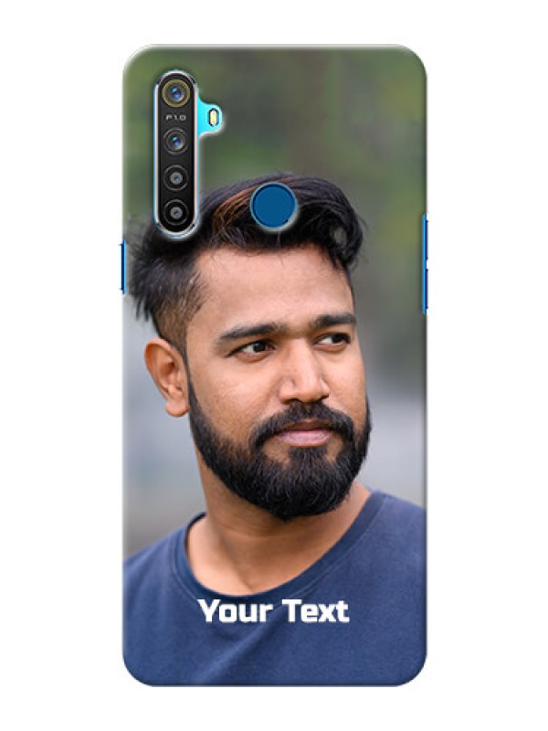 Custom Realme 5 Mobile Cover: Photo with Text