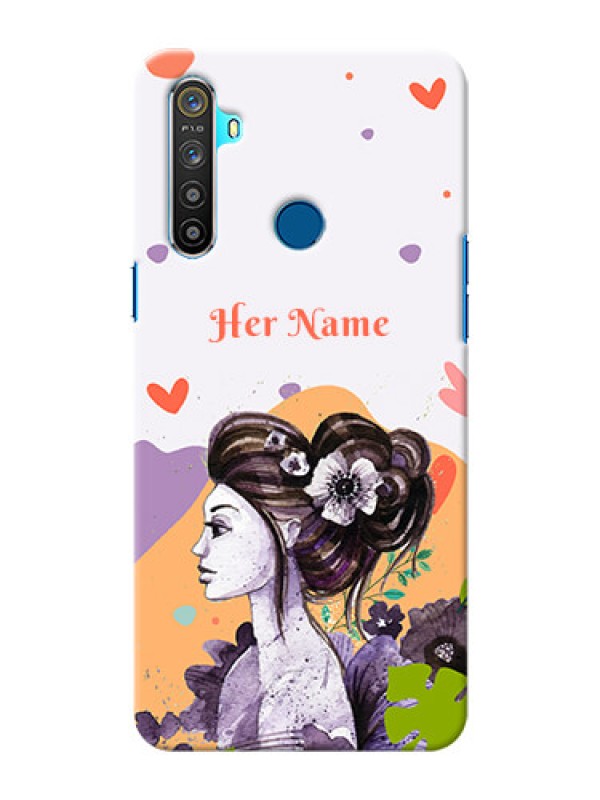 Custom Realme 5 Custom Mobile Case with Woman And Nature Design