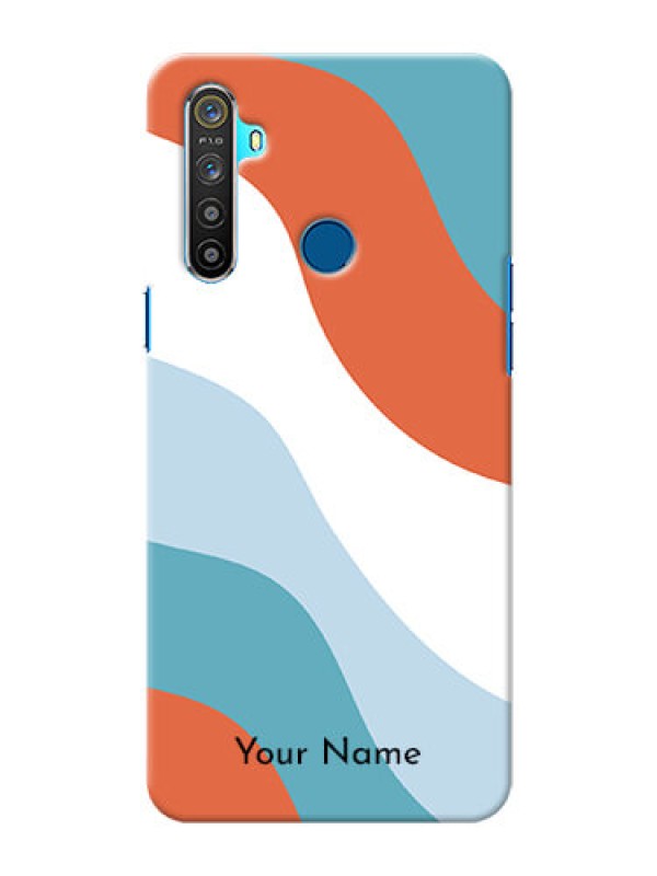 Custom Realme 5 Mobile Back Covers: coloured Waves Design