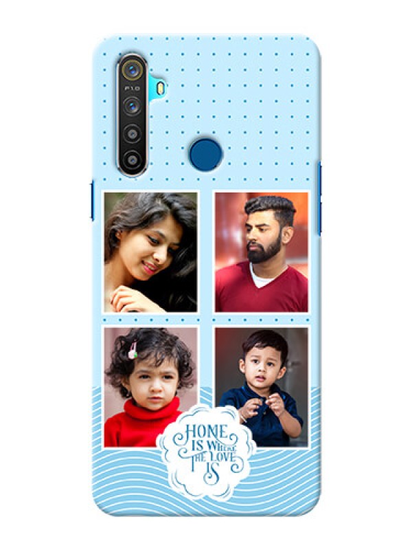 Custom Realme 5 Custom Phone Covers: Cute love quote with 4 pic upload Design