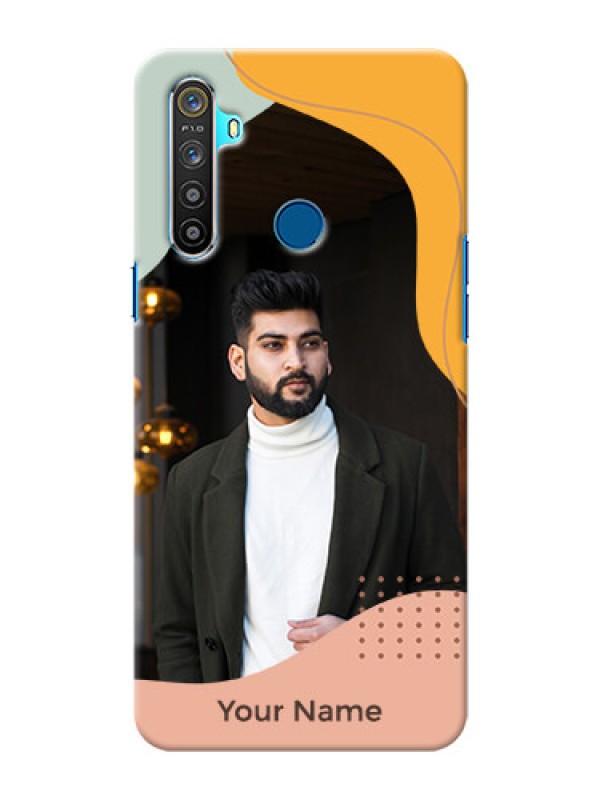 Custom Realme 5 Custom Phone Cases: Tri-coloured overlay design