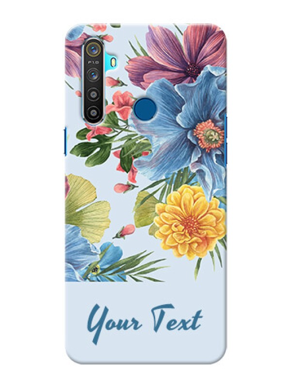 Custom Realme 5 Custom Phone Cases: Stunning Watercolored Flowers Painting Design