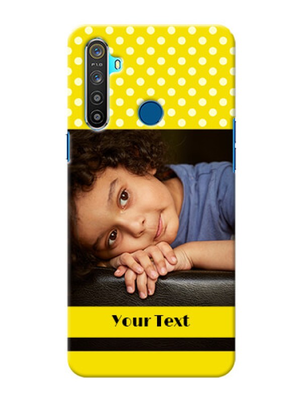Custom Realme 5i Custom Mobile Covers: Bright Yellow Case Design