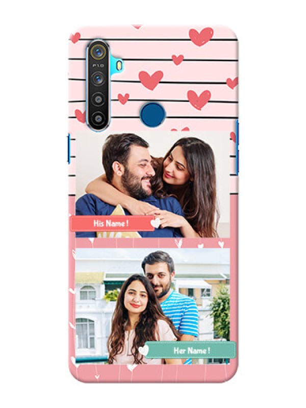 Custom Realme 5i custom mobile covers: Photo with Heart Design