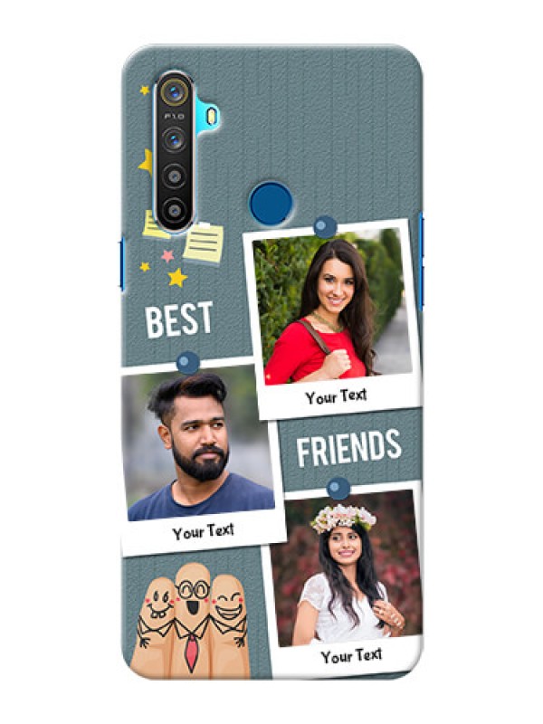 Custom Realme 5i Mobile Cases: Sticky Frames and Friendship Design
