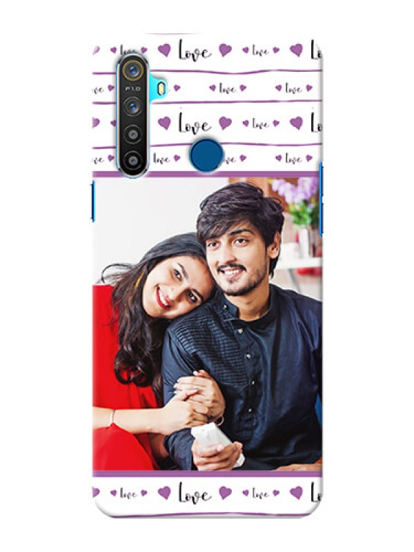 Custom Realme 5S Mobile Back Covers: Couples Heart Design
