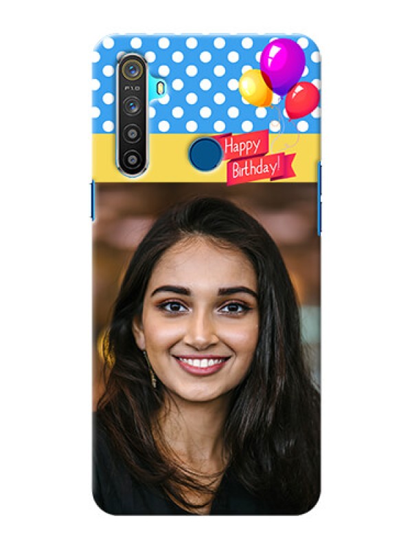 Custom Realme 5S custom mobile back covers: Happy Birthday Design
