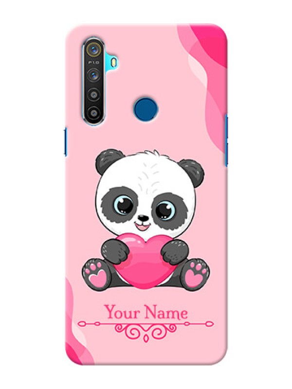 Custom Realme 5S Mobile Back Covers: Cute Panda Design