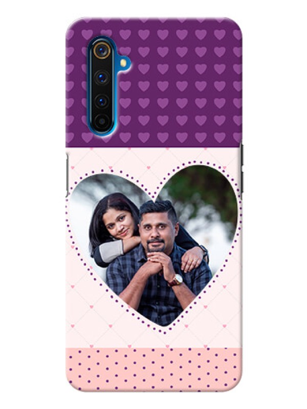 Custom Realme 6 Pro Mobile Back Covers: Violet Love Dots Design