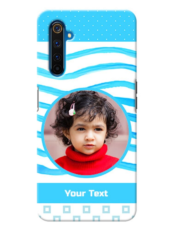 Custom Realme 6 Pro phone back covers: Simple Blue Case Design