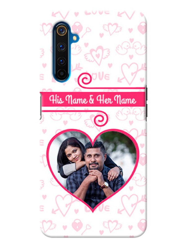 Custom Realme 6 Pro Personalized Phone Cases: Heart Shape Love Design