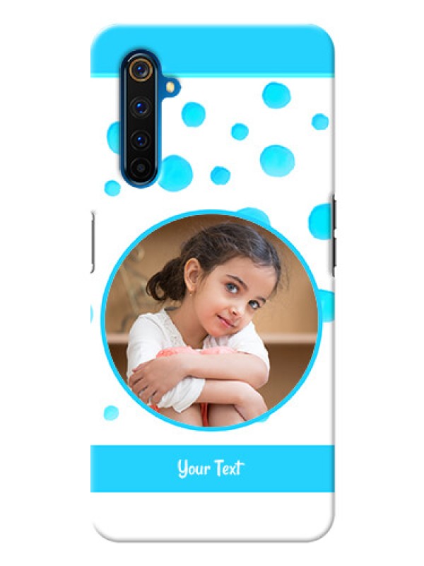 Custom Realme 6 Pro Custom Phone Covers: Blue Bubbles Pattern Design