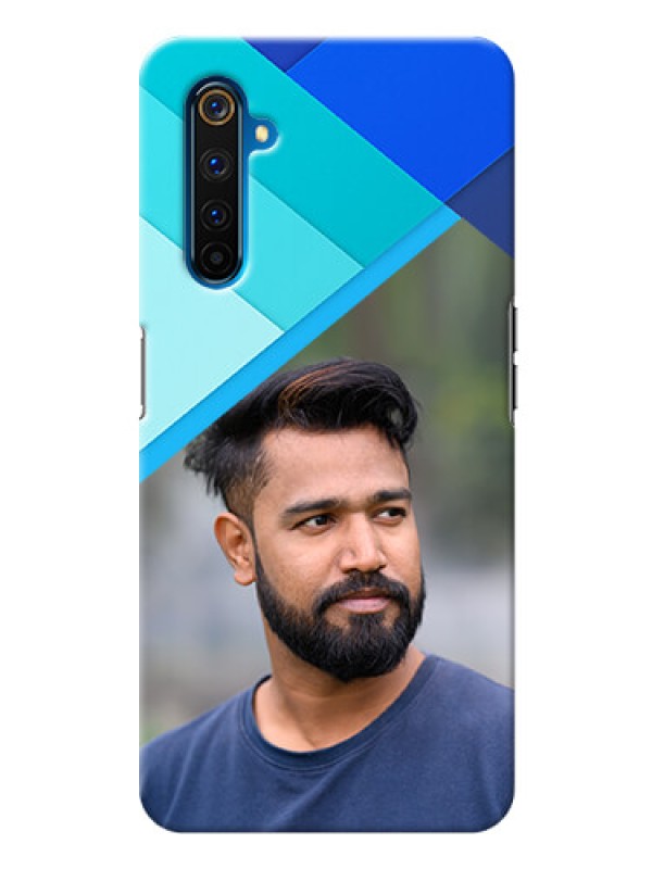 Custom Realme 6 Pro Phone Cases Online: Blue Abstract Cover Design