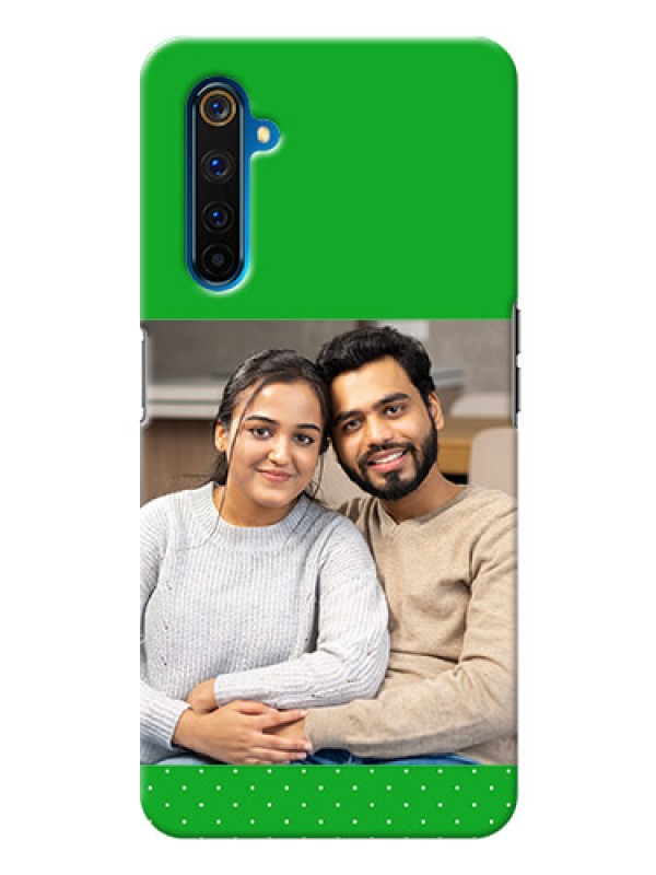 Custom Realme 6 Pro Personalised mobile covers: Green Pattern Design