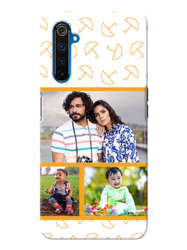 Custom Realme 6 Pro Personalised Phone Cases: Yellow Pattern Design