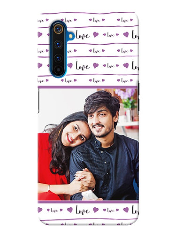 Custom Realme 6 Pro Mobile Back Covers: Couples Heart Design