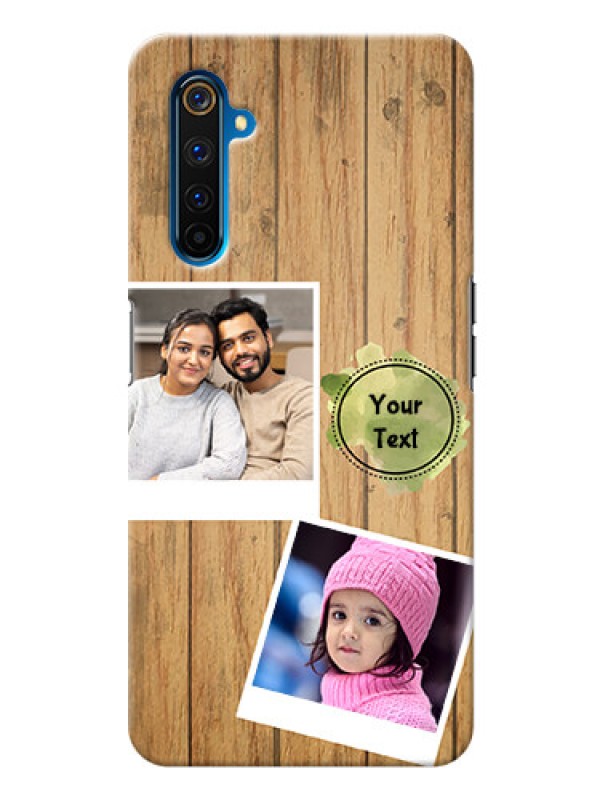 Custom Realme 6 Pro Custom Mobile Phone Covers: Wooden Texture Design