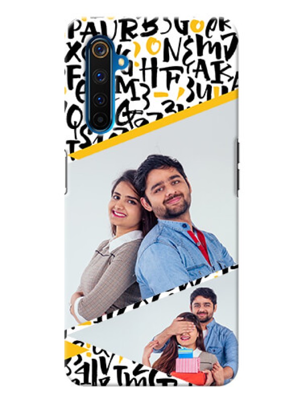 Custom Realme 6 Pro Phone Back Covers: Letters Pattern Design
