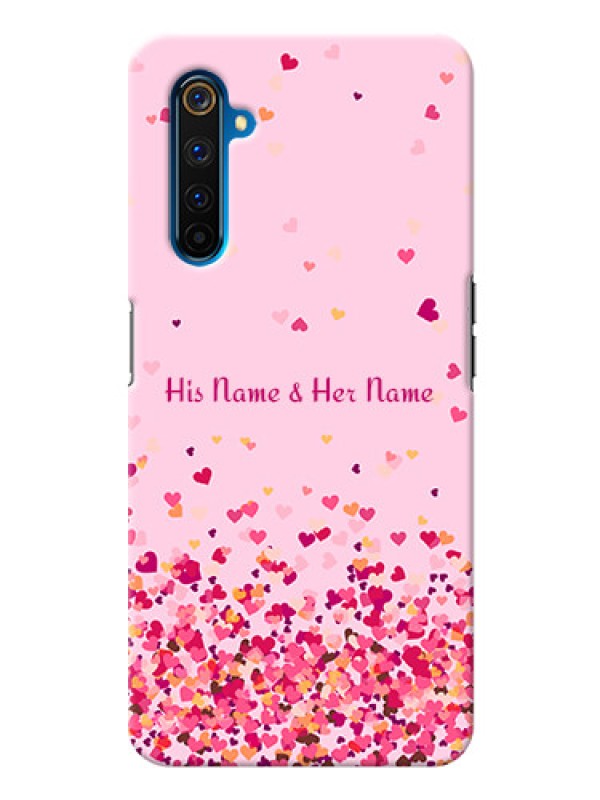 Custom Realme 6 Pro Phone Back Covers: Floating Hearts Design