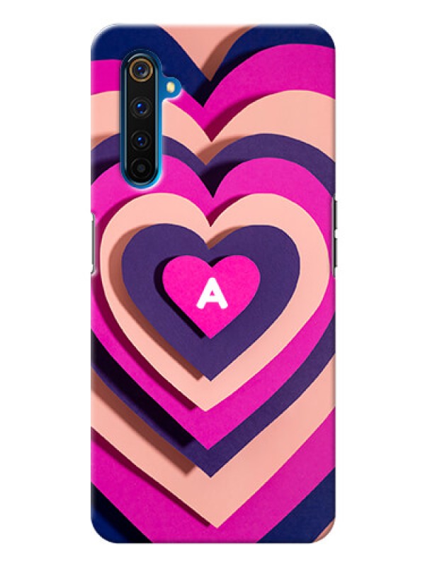 Custom Realme 6 Pro Custom Mobile Case with Cute Heart Pattern Design