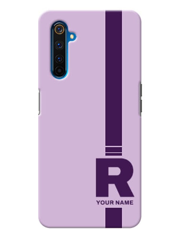 Custom Realme 6 Pro Custom Phone Covers: Simple dual tone stripe with name Design