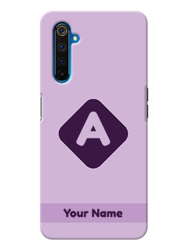 Custom Realme 6 Pro Custom Mobile Case with Custom Letter in curved badge Design
