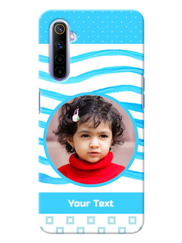 Custom Realme 6 phone back covers: Simple Blue Case Design