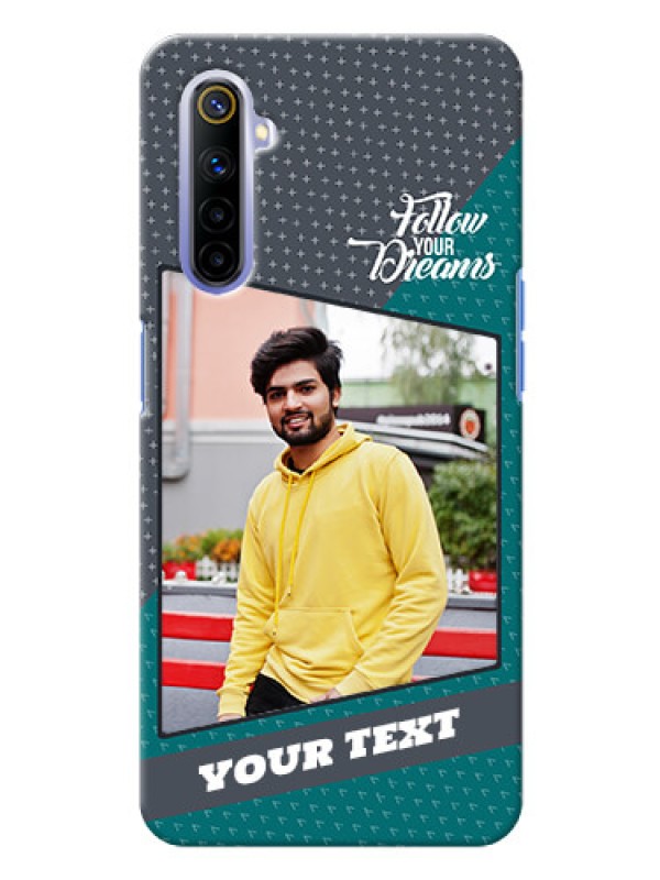 Custom Realme 6 Back Covers: Background Pattern Design with Quote