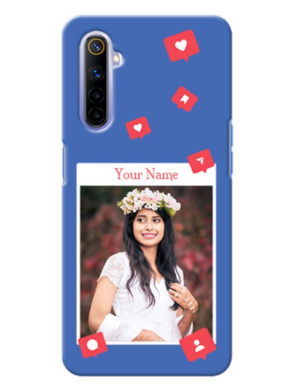 Custom Realme 6 Back Covers: Like Share And Comment Design