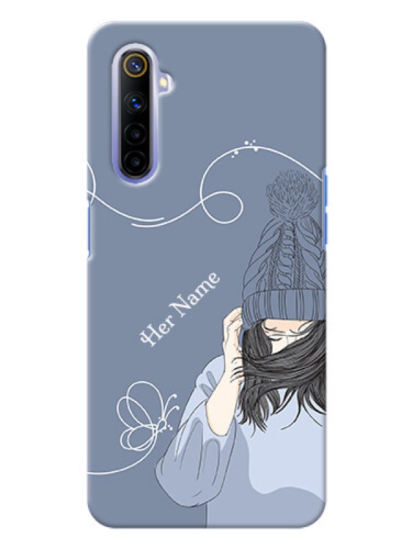 Custom Realme 6 Custom Mobile Case with Girl in winter outfit Design