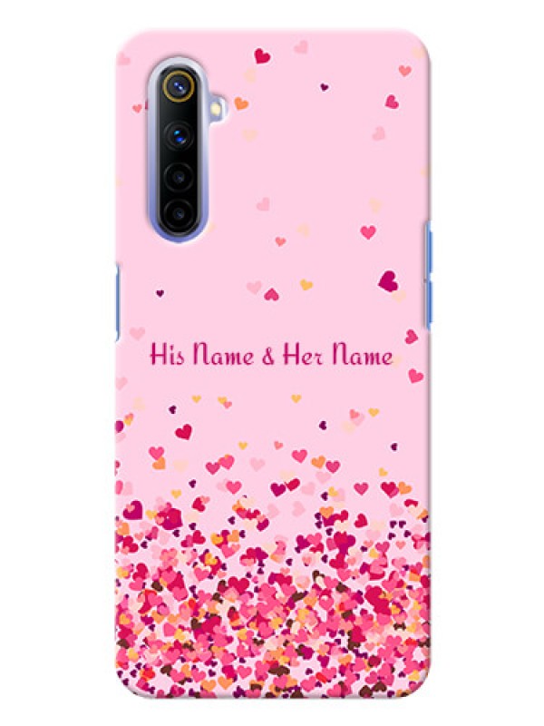 Custom Realme 6 Phone Back Covers: Floating Hearts Design