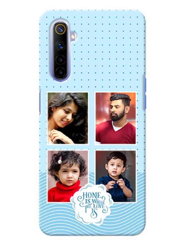 Custom Realme 6 Custom Phone Covers: Cute love quote with 4 pic upload Design