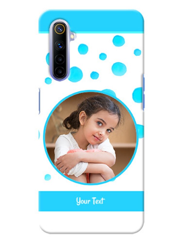 Custom Realme 6i Custom Phone Covers: Blue Bubbles Pattern Design