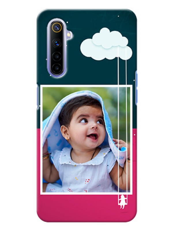 Custom Realme 6i custom phone covers: Cute Girl with Cloud Design