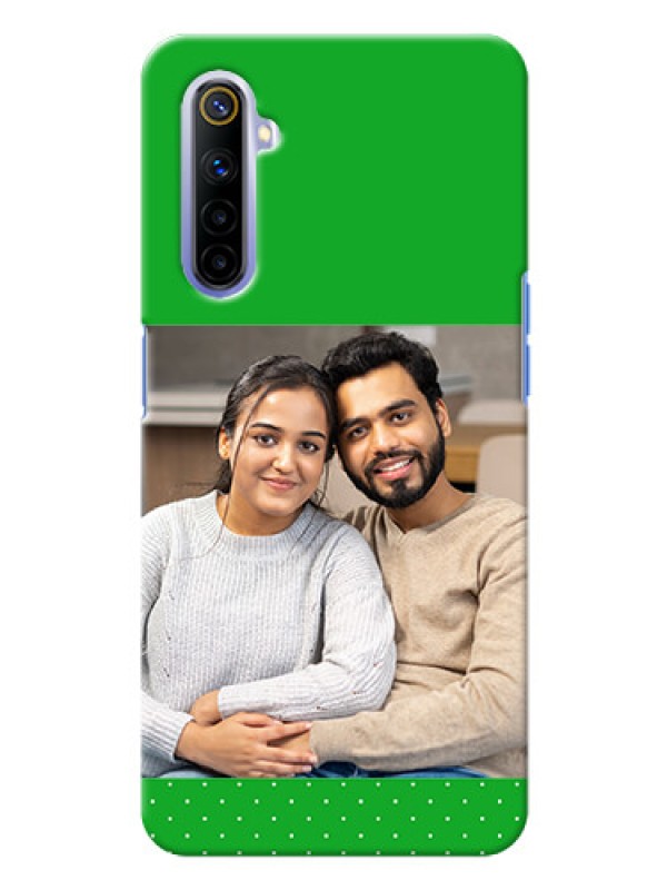 Custom Realme 6i Personalised mobile covers: Green Pattern Design