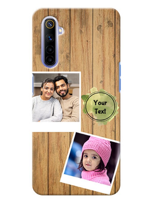 Custom Realme 6i Custom Mobile Phone Covers: Wooden Texture Design