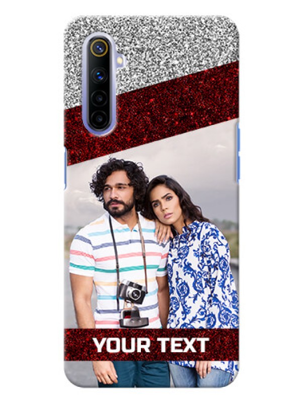 Custom Realme 6i Mobile Cases: Image Holder with Glitter Strip Design