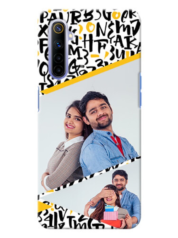 Custom Realme 6i Phone Back Covers: Letters Pattern Design