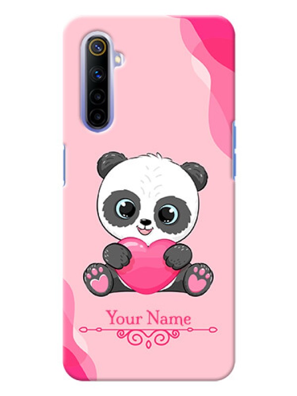 Custom Realme 6I Mobile Back Covers: Cute Panda Design