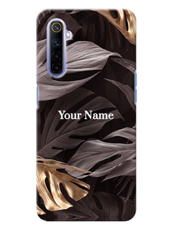 Custom Realme 6I Mobile Back Covers: Wild Leaves digital paint Design