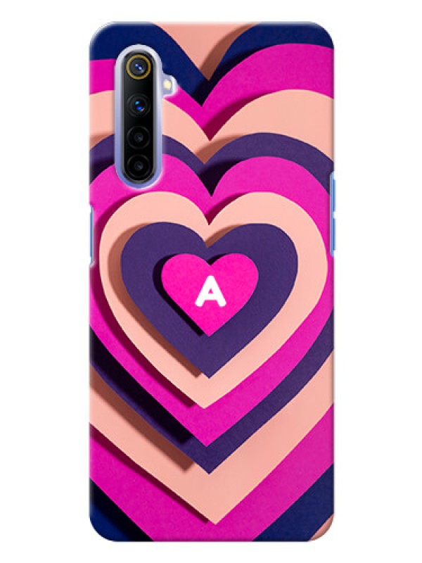 Custom Realme 6I Custom Mobile Case with Cute Heart Pattern Design