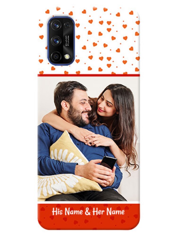 Custom Realme 7 Pro Phone Back Covers: Orange Love Symbol Design
