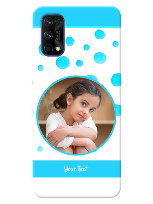 Custom Realme 7 Pro Custom Phone Covers: Blue Bubbles Pattern Design