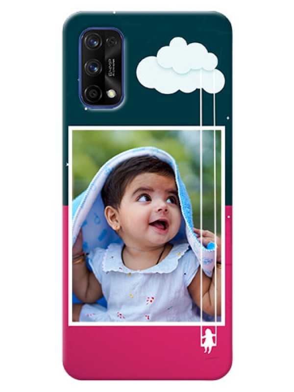 Custom Realme 7 Pro custom phone covers: Cute Girl with Cloud Design
