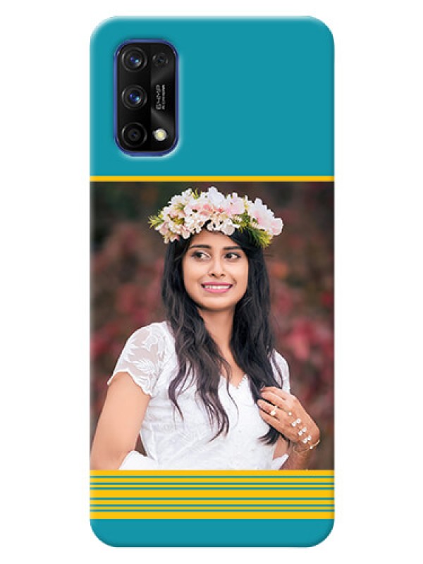 Custom Realme 7 Pro personalized phone covers: Yellow & Blue Design 