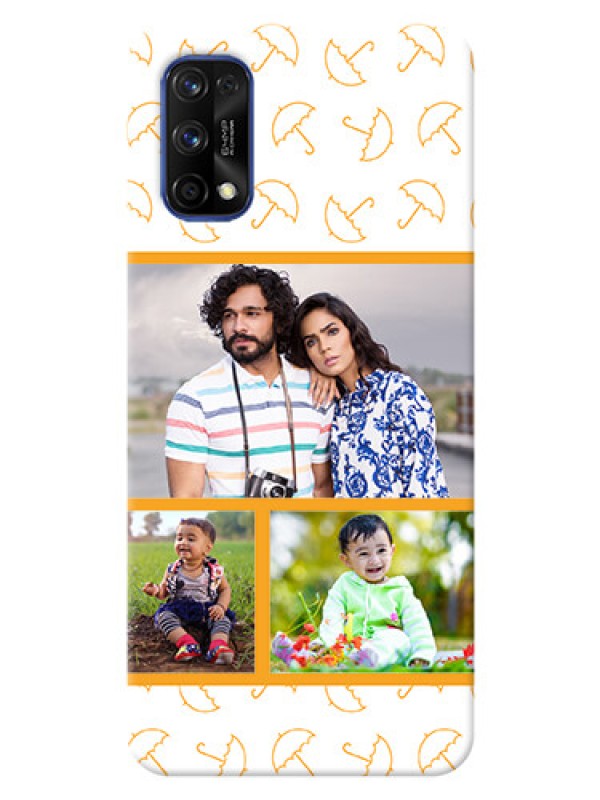 Custom Realme 7 Pro Personalised Phone Cases: Yellow Pattern Design