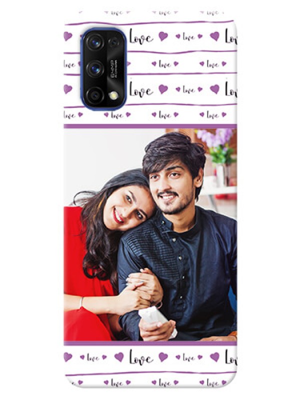 Custom Realme 7 Pro Mobile Back Covers: Couples Heart Design