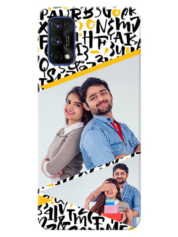 Custom Realme 7 Pro Phone Back Covers: Letters Pattern Design